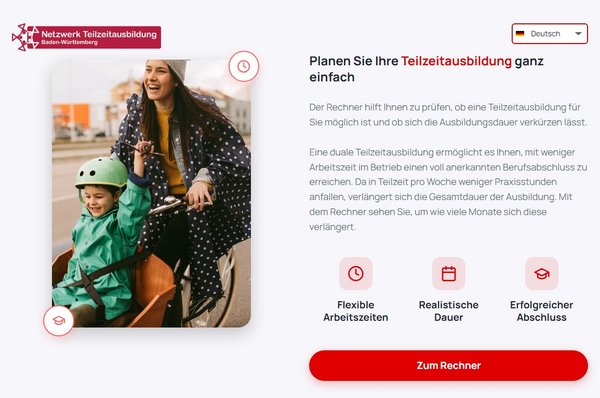 Teilzeitausbildungsrechner Baden-Württemberg